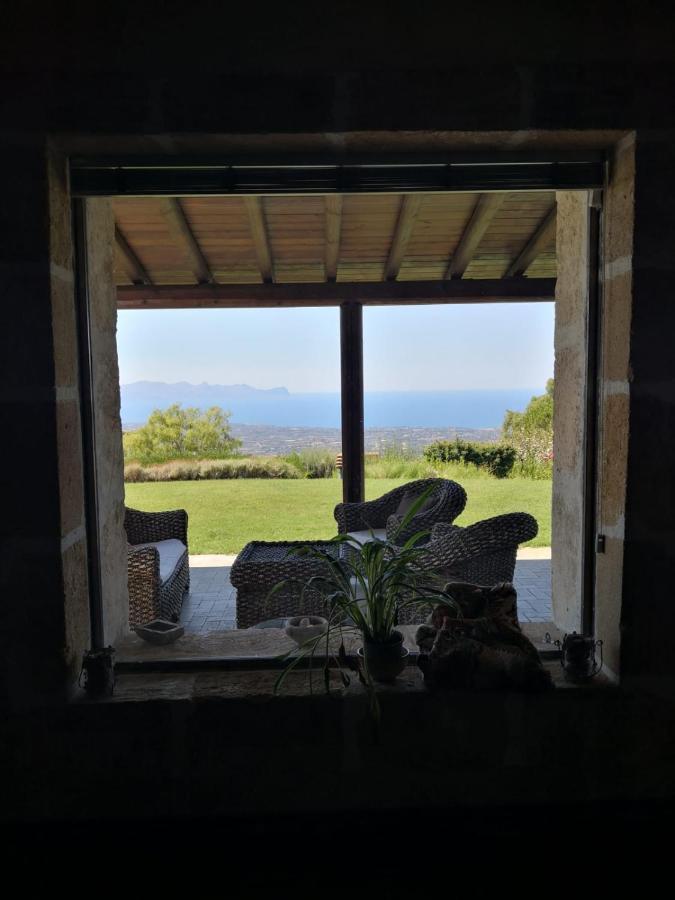Villa Siciliana Con Piscina E Vista Panoramica Sul Mare Borgetto Exterior foto