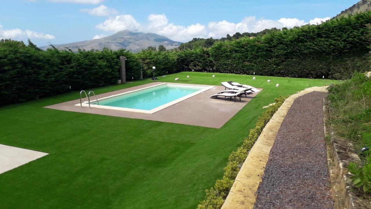 Villa Siciliana Con Piscina E Vista Panoramica Sul Mare Borgetto Exterior foto