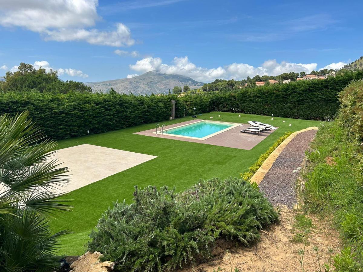 Villa Siciliana Con Piscina E Vista Panoramica Sul Mare Borgetto Exterior foto