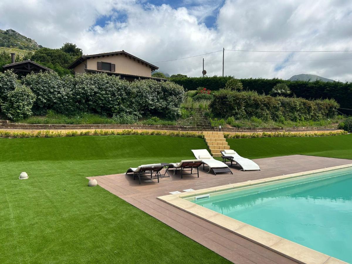 Villa Siciliana Con Piscina E Vista Panoramica Sul Mare Borgetto Exterior foto